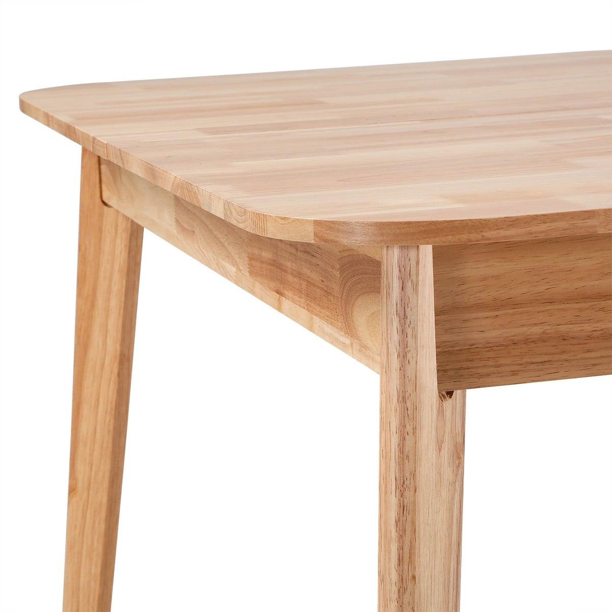 ESSTISCH Ausziehbarer 120-160 cm aus Gummibaumholz 80/75/120-160 cm - Nussbaumfarben, Holz (65/80/75cm) - Calicosy