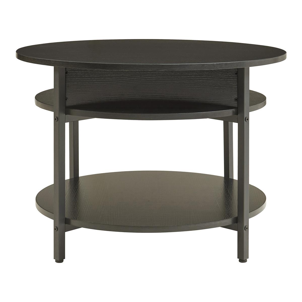 COUCHTISCH Kandas 70/49 cm - Schwarz, Holzwerkstoff/Metall (70/70/49cm) - [en.casa]