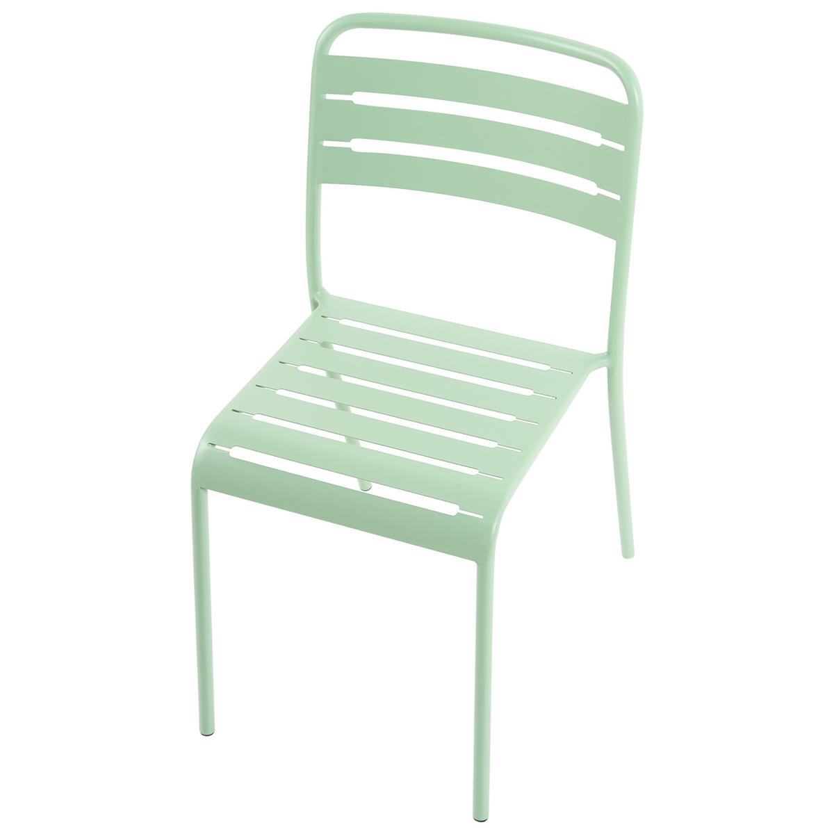 GARTENSTUHL 2er-Set Metall Grün Lefkada - Grün, Metall (38/80/54cm) - Beliani