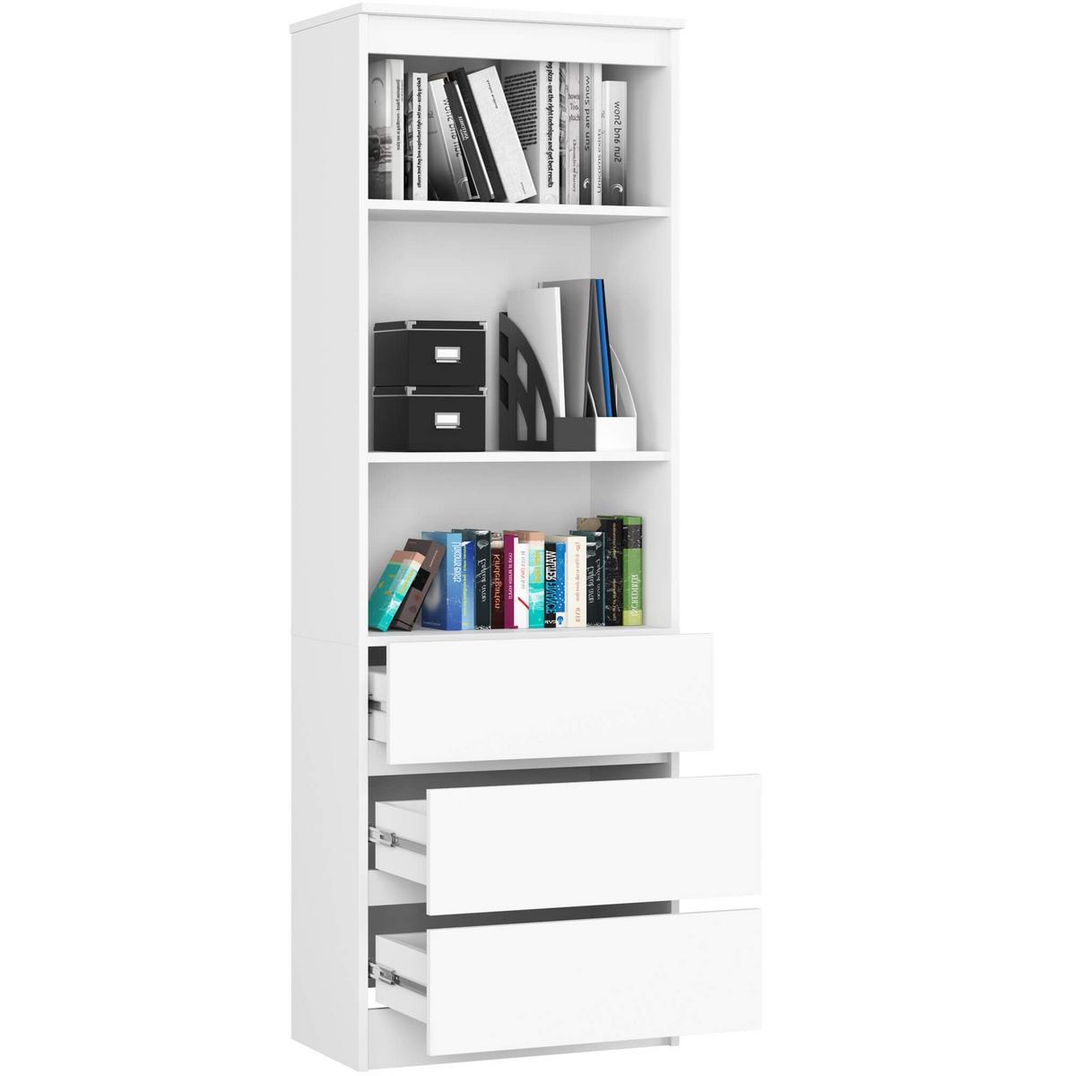 STANDREGAL Weiß 180/60/35 - Weiß, Holzwerkstoff (60/180/35cm) - RAUMHIRSCH FURNITURE