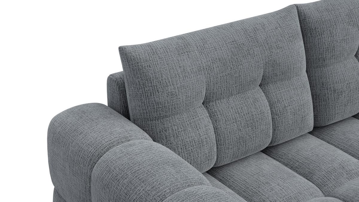 SOFA CLOUDI 2,5-Sitzer, dunkelgrau - Dunkelgrau/Schwarz, Holz/Textil (211/89/104cm) - Wozimo