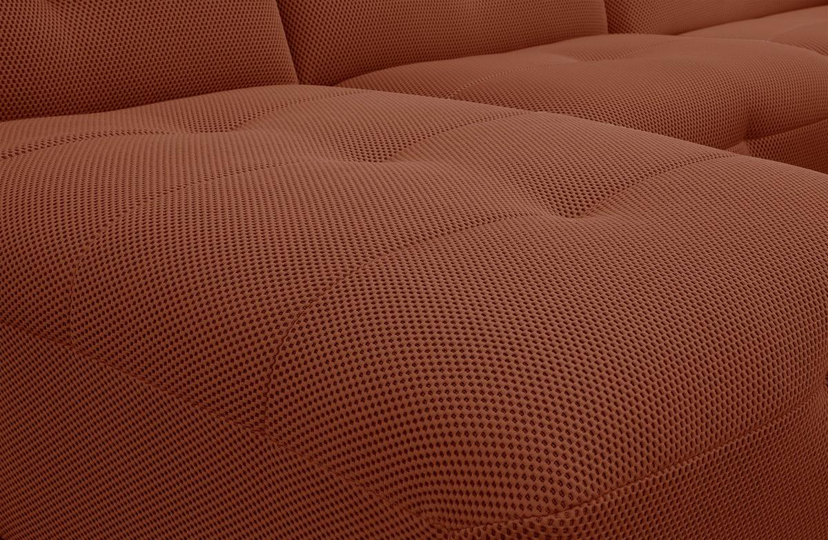 ECKSOFA TRENTO 4-Sitzer, dunkelorange - Dunkelorange/Schwarz, Holzwerkstoff/Kunststoff (165/262cm) - Wozimo