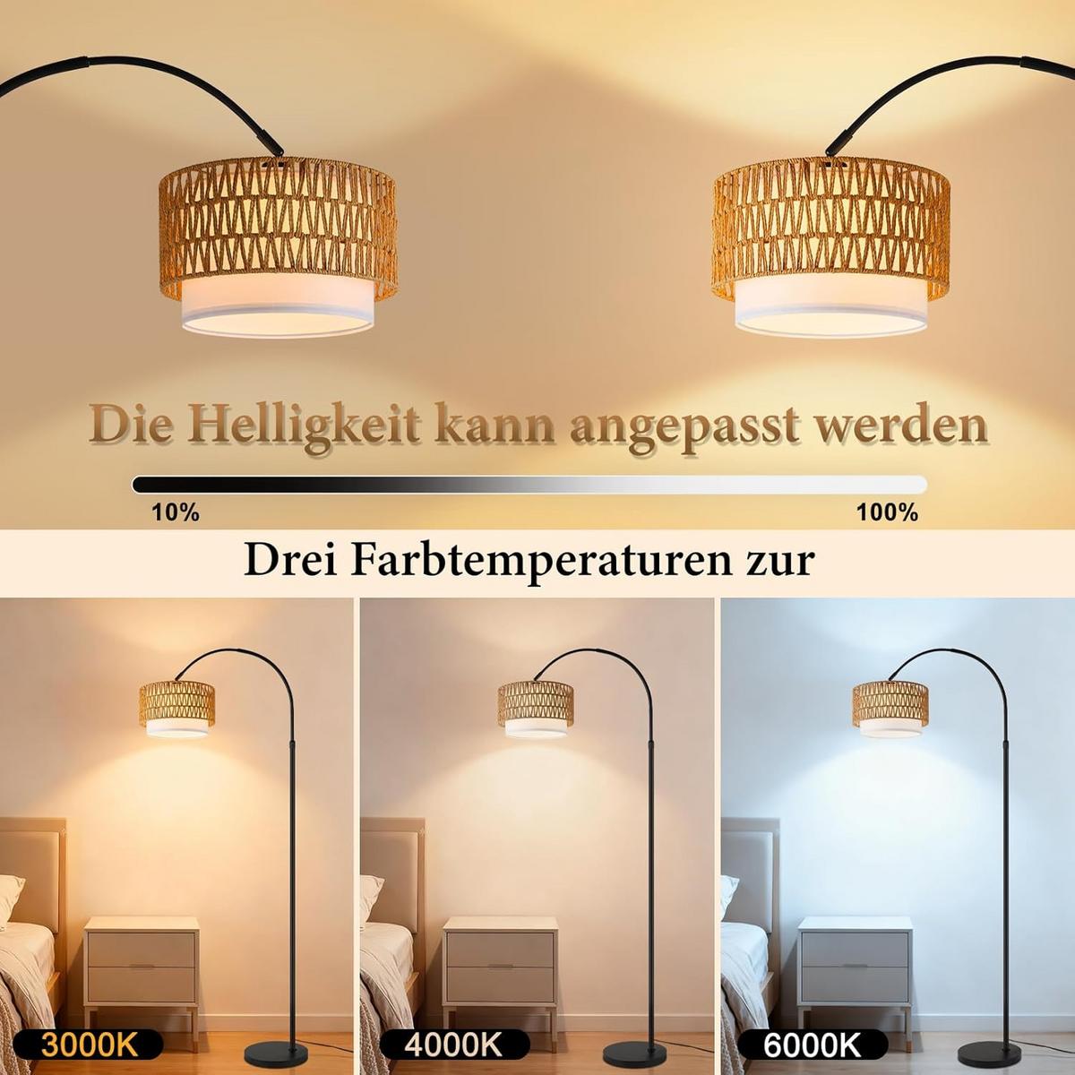 STEHLAMPE Dalyn 32/19/180 cm - Schwarz, Metall (32/19/180cm) - ZMH