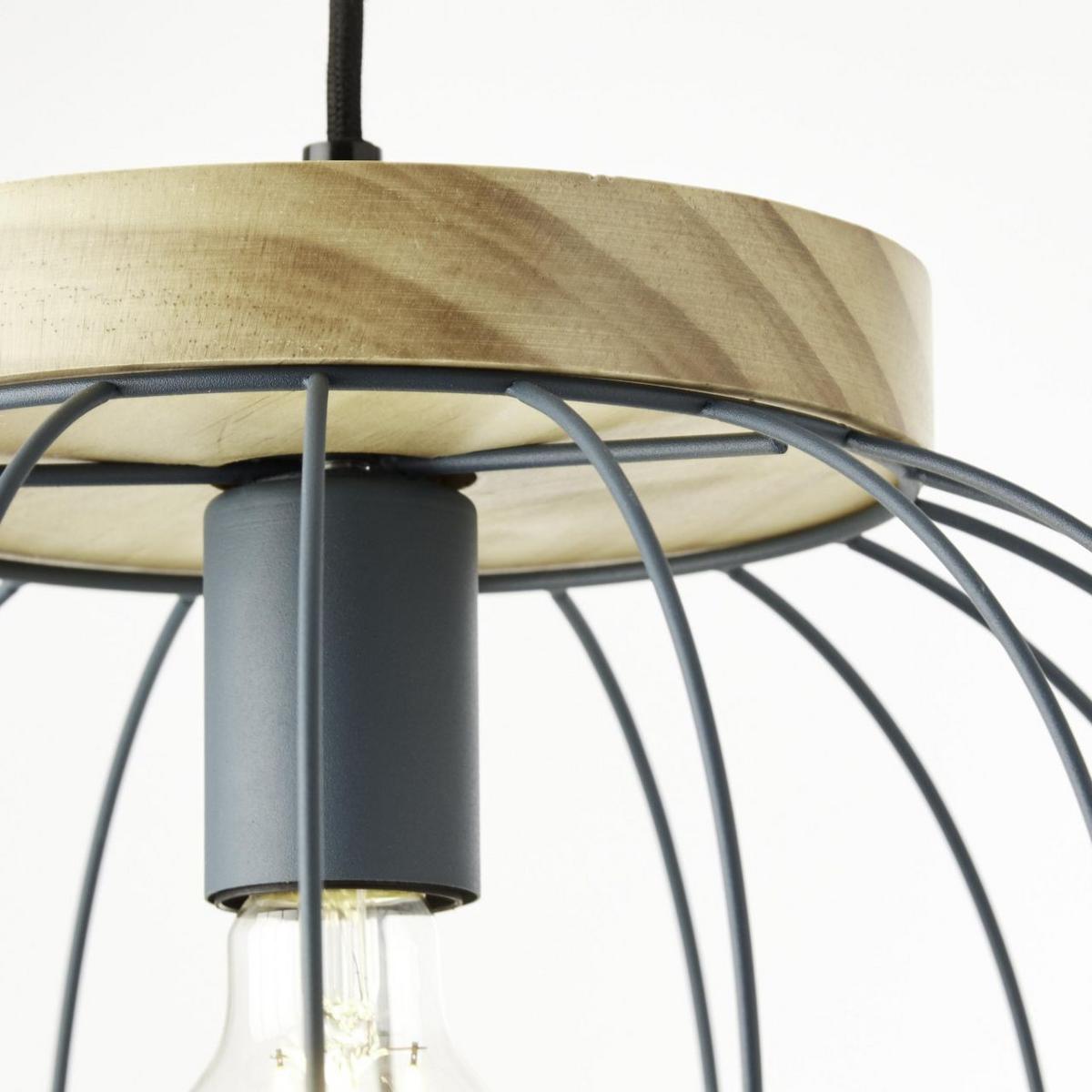 PENDELLEUCHTE Sorana 99234/73 - Chromfarben, Holz (35.5/35.5/130cm) - Brilliant