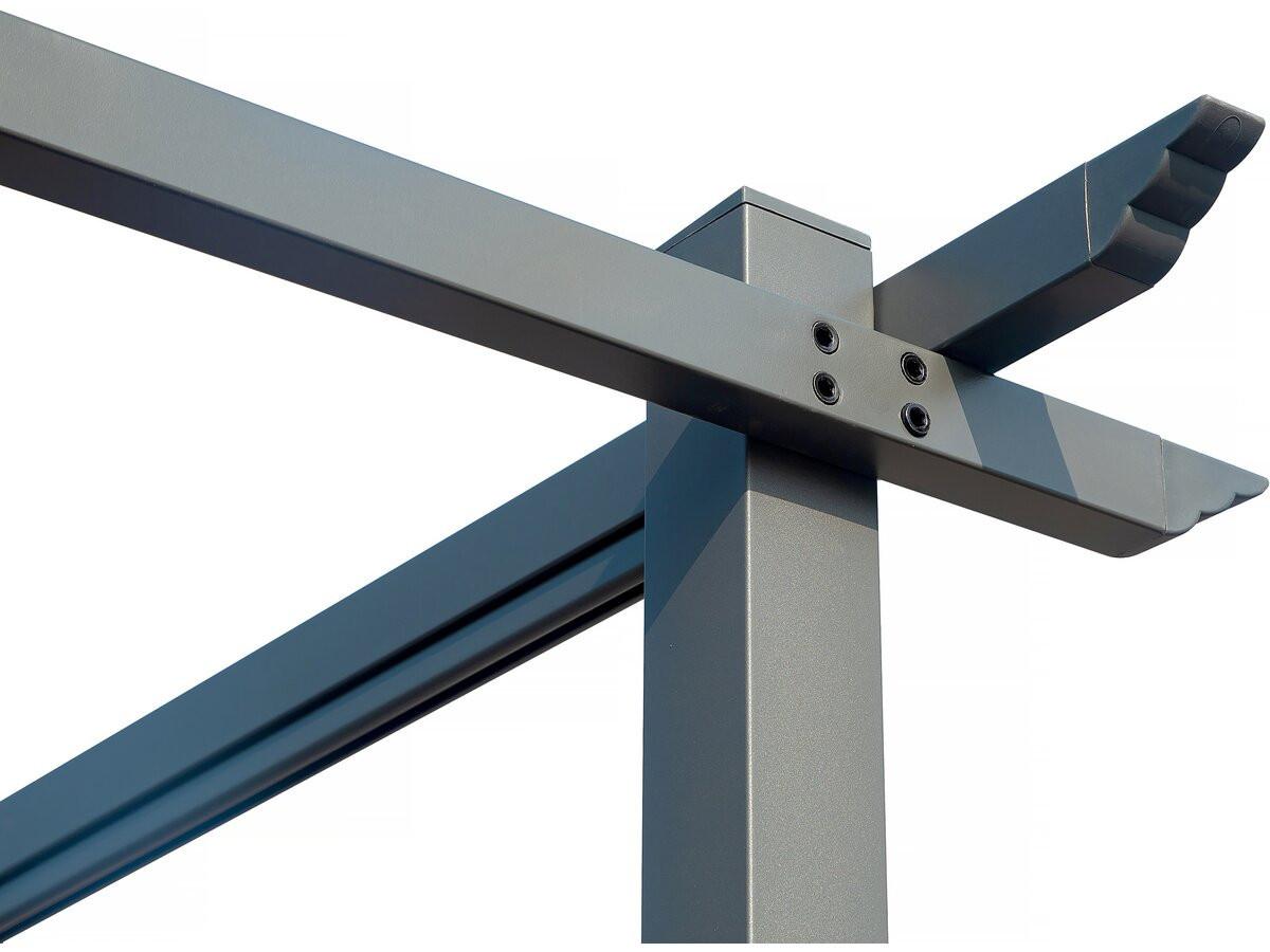 PERGOLA - MARKISE pergola en métal avec toit rétractable - 3 x 4 m - gris anthracite Anthrazit - Grau, Metall (295/231/395cm) - Habitat Garten