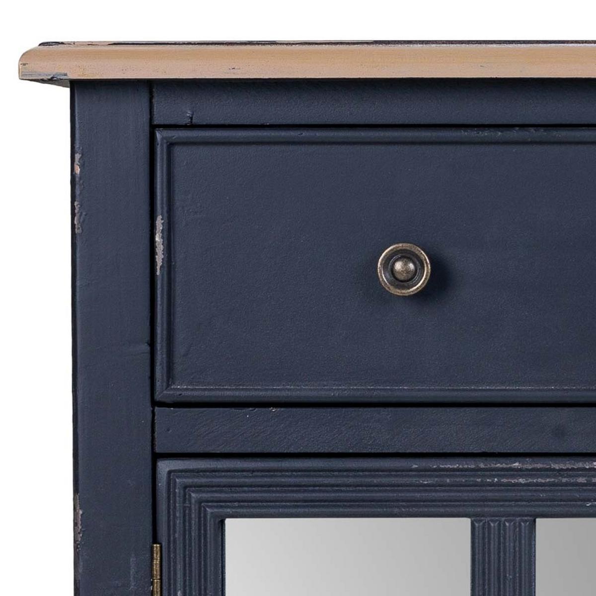 ANRICHTE aus Holz 83x36x72 Cm - Schwarz, Holz (83/72/36cm) - Wanderlust