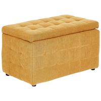 OTTOMANE mit Stauraum Stoff Gelb Michigan - Gelb, Textil (74/40/42cm) - Beliani