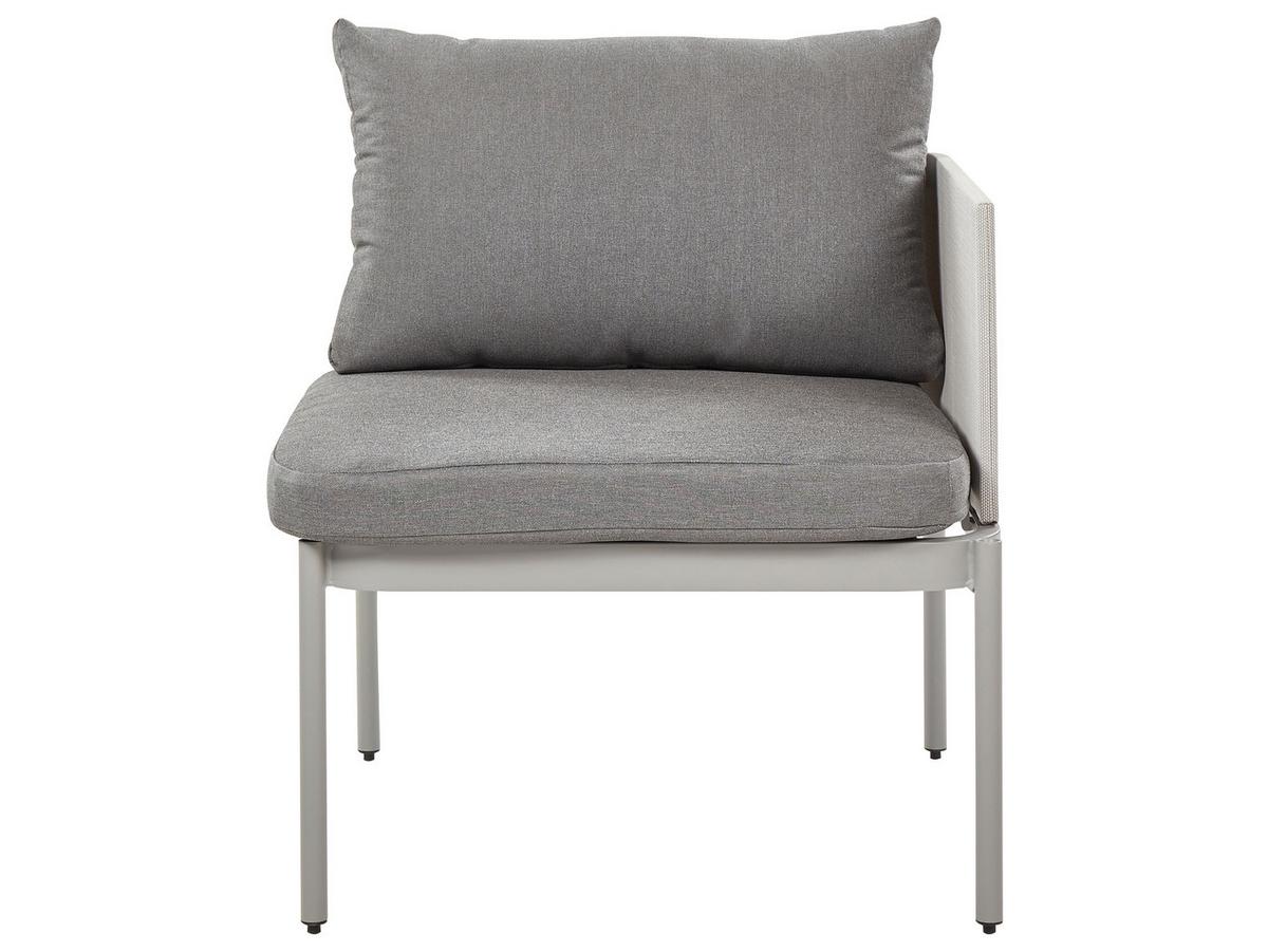 LOUNGE SET 2-Sitzer modular Grau Terracina - Grau, Metall - Beliani