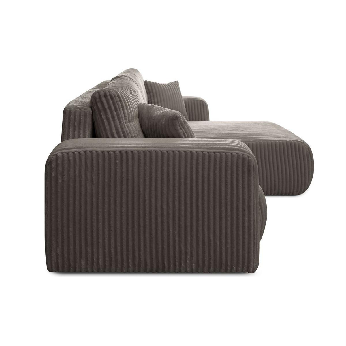 ECKSOFA PRESTIGE SOFT mit Schlaffunktion und Bettkasten, Tilia 11 - Taupe, Textil (277/143cm) - Lookway