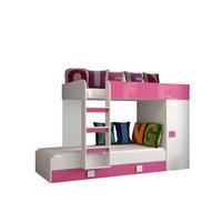ETAGENBETT 254/94/165 - Pink/Weiß, Holz (90/200cm) - MÖBEL KRYSPOL