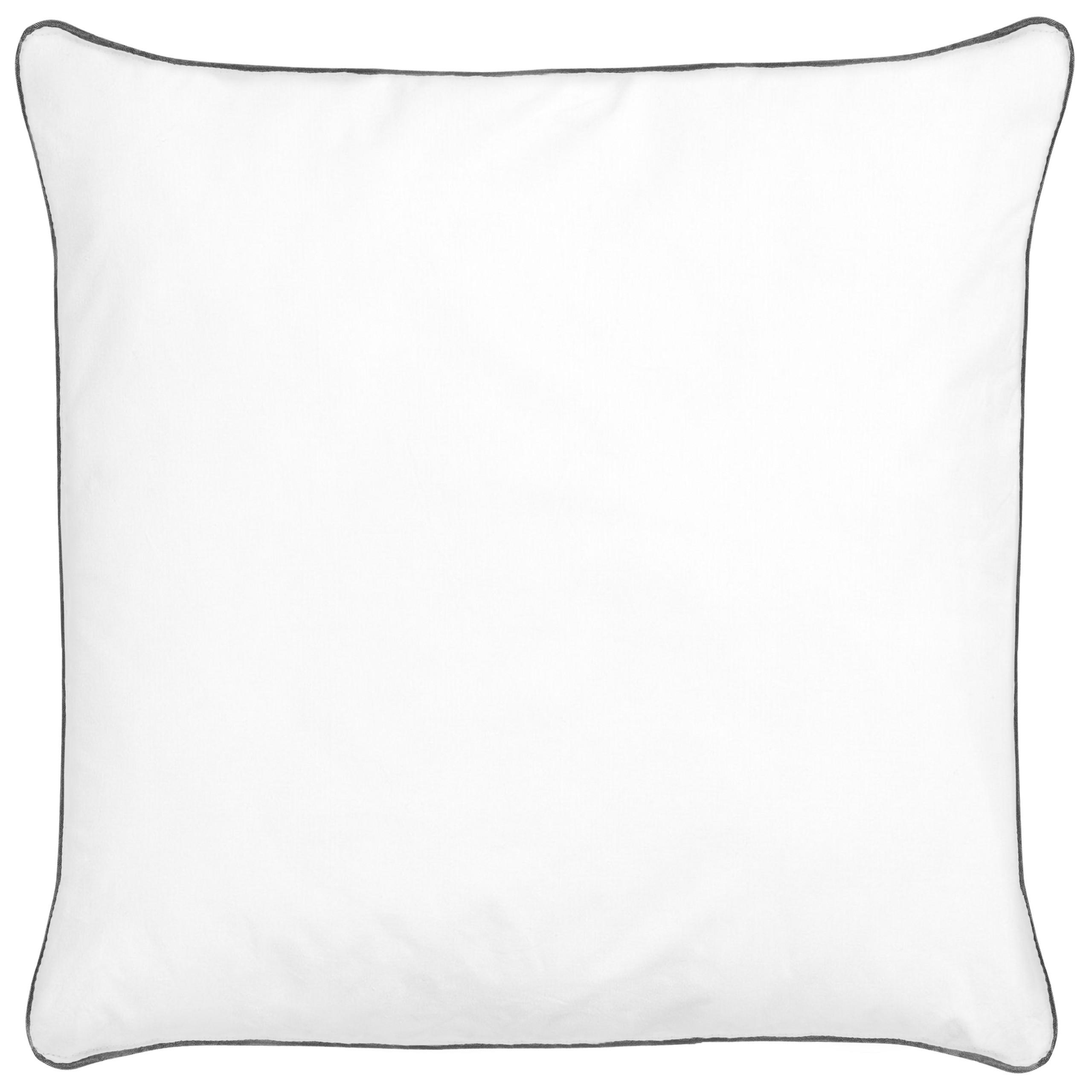KOPFKISSEN Weiß 80/80 cm Pelister - Weiß, Naturmaterialien (80/80cm) - Beliani