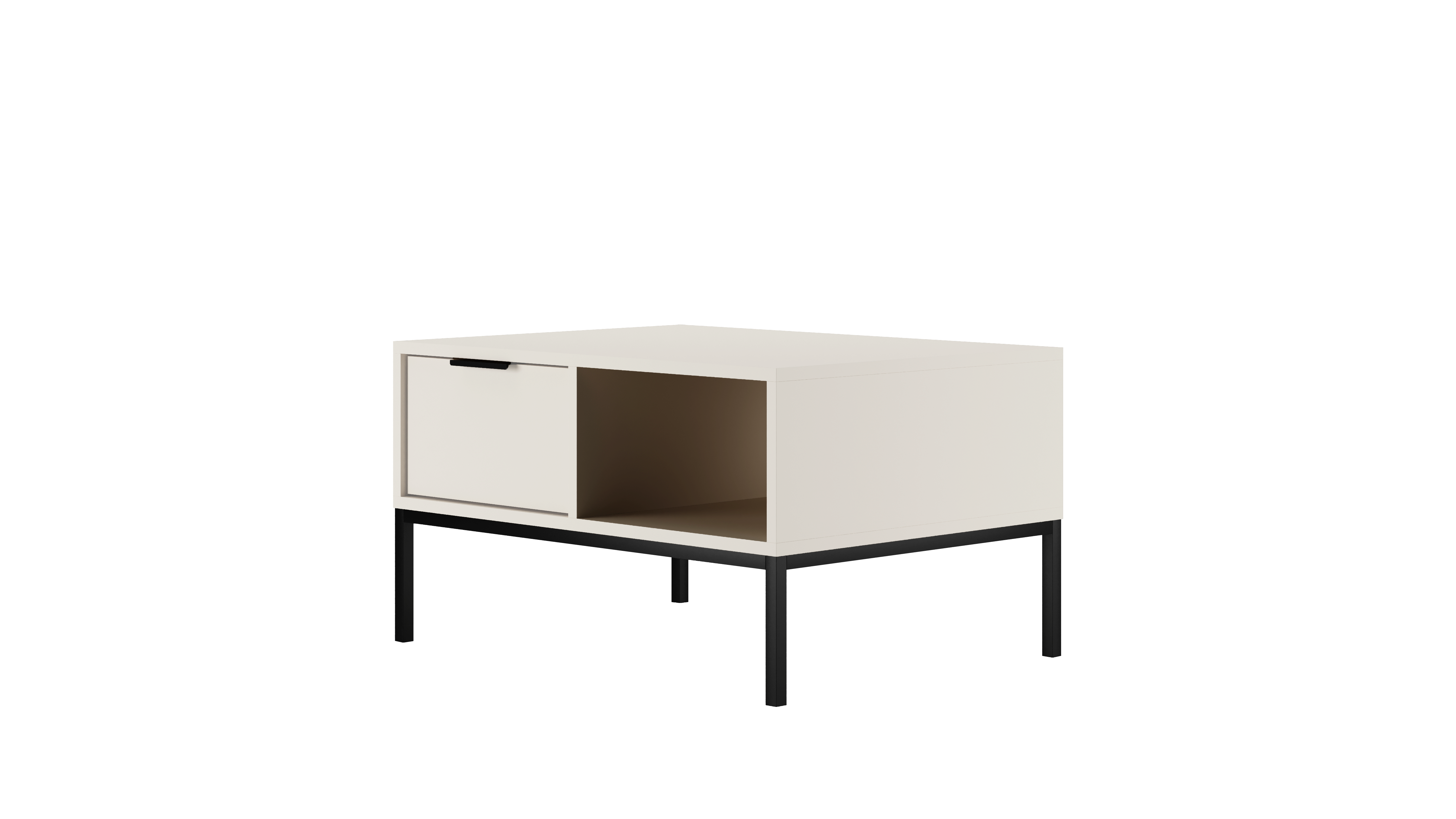 COUCHTISCH Austin 60/45/80 - Schwarz/Weiß, Holzwerkstoff (80/60/45cm) - RAUMHIRSCH FURNITURE
