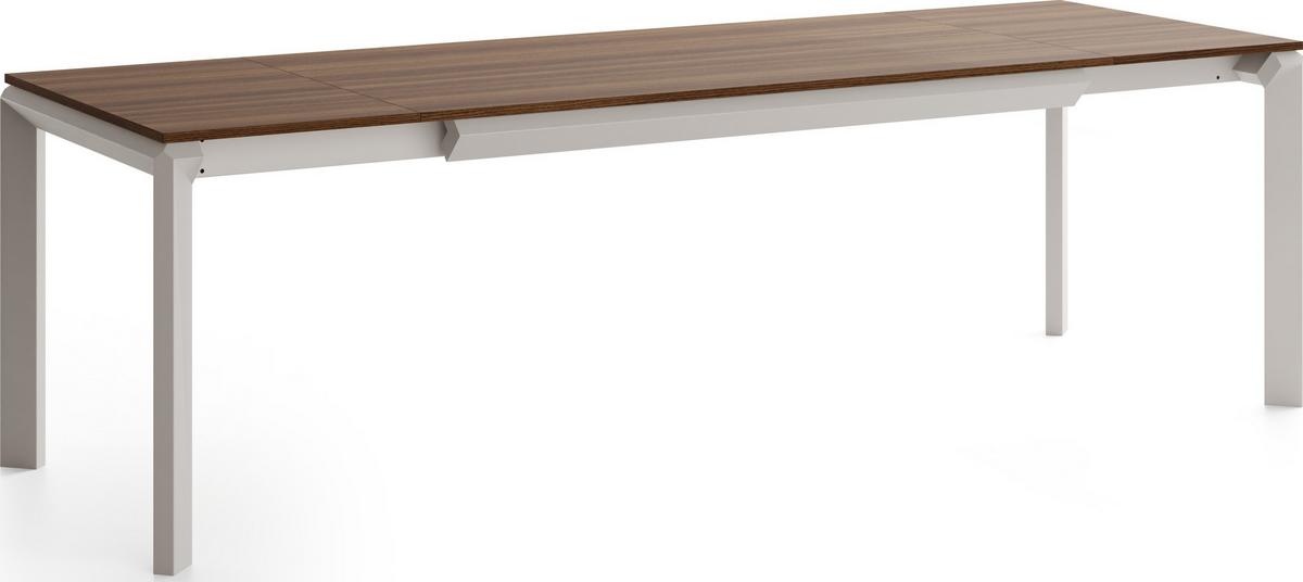 ESSTISCH Elan rechteckig ausziehbar verlängerbar mit Schwarzen Metallbeinen, Walnuss Braun 180-270/90/76 cm - Kaschmir/Walnussfarben, Holzwerkstoff/Metall (90/270/76cm) - WFL GROUP