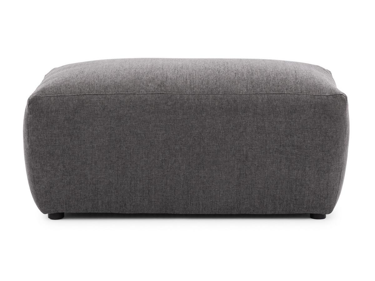 HOCKER Lennon aus Graphit Strukturstoff mit vielseitiger Nutzung - Graphitfarben/Schwarz, Holz/Kunststoff (102/42/76cm) - S-Style