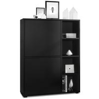 HIGHBOARD Cuba Türen in Schwarz matt - Schwarz, Holzwerkstoff (79/105.5/35.5cm) - Vladon