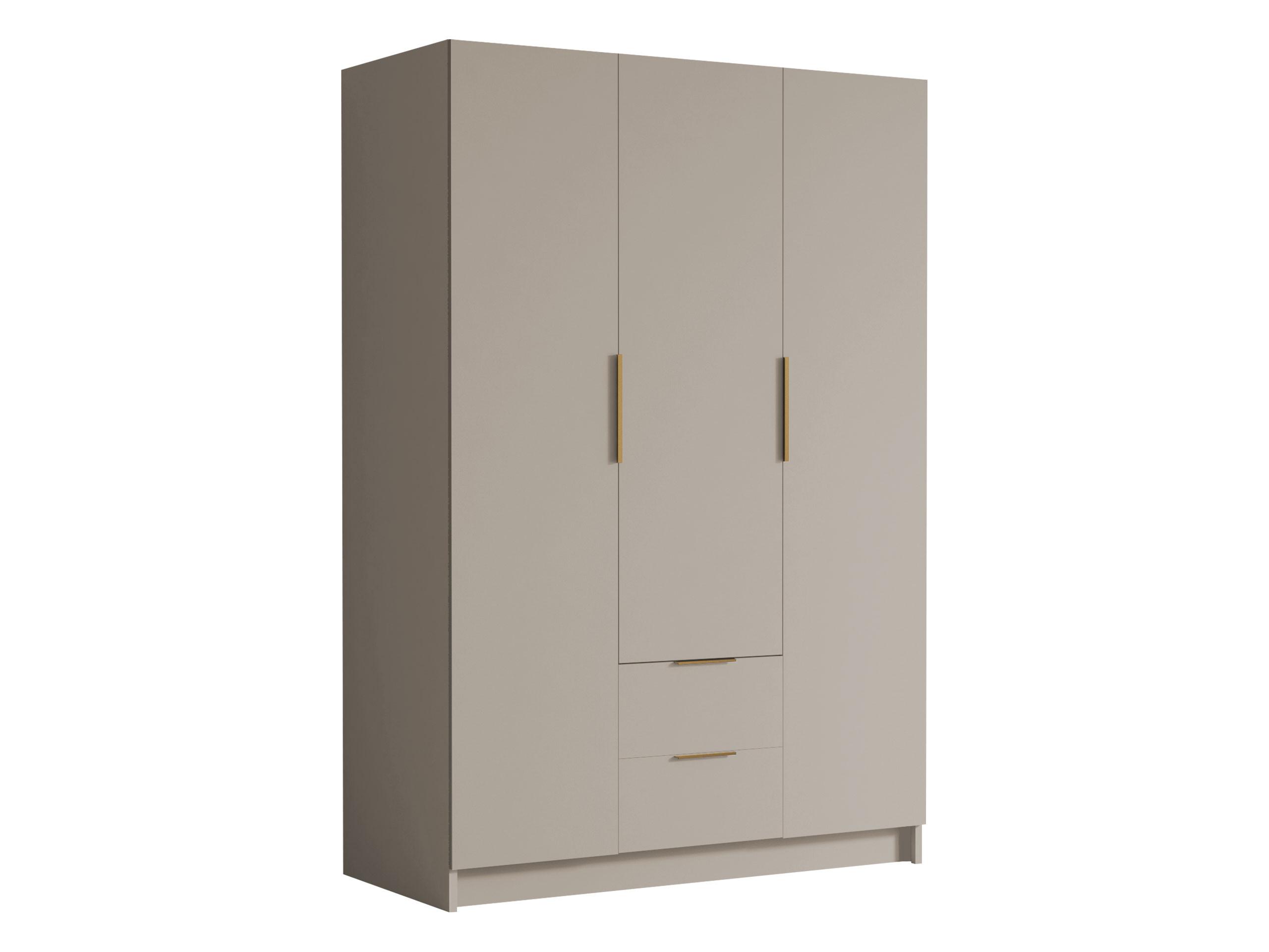 KLEIDERSCHRANK Calwi I - Kaschmir/Goldfarben, Holzwerkstoff/Kunststoff (150/216/60cm) - MIRJAN24