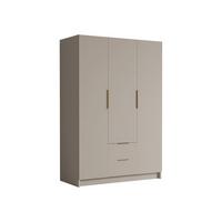 KLEIDERSCHRANK Calwi I - Kaschmir/Goldfarben, Holzwerkstoff/Kunststoff (150/216/60cm) - MIRJAN24