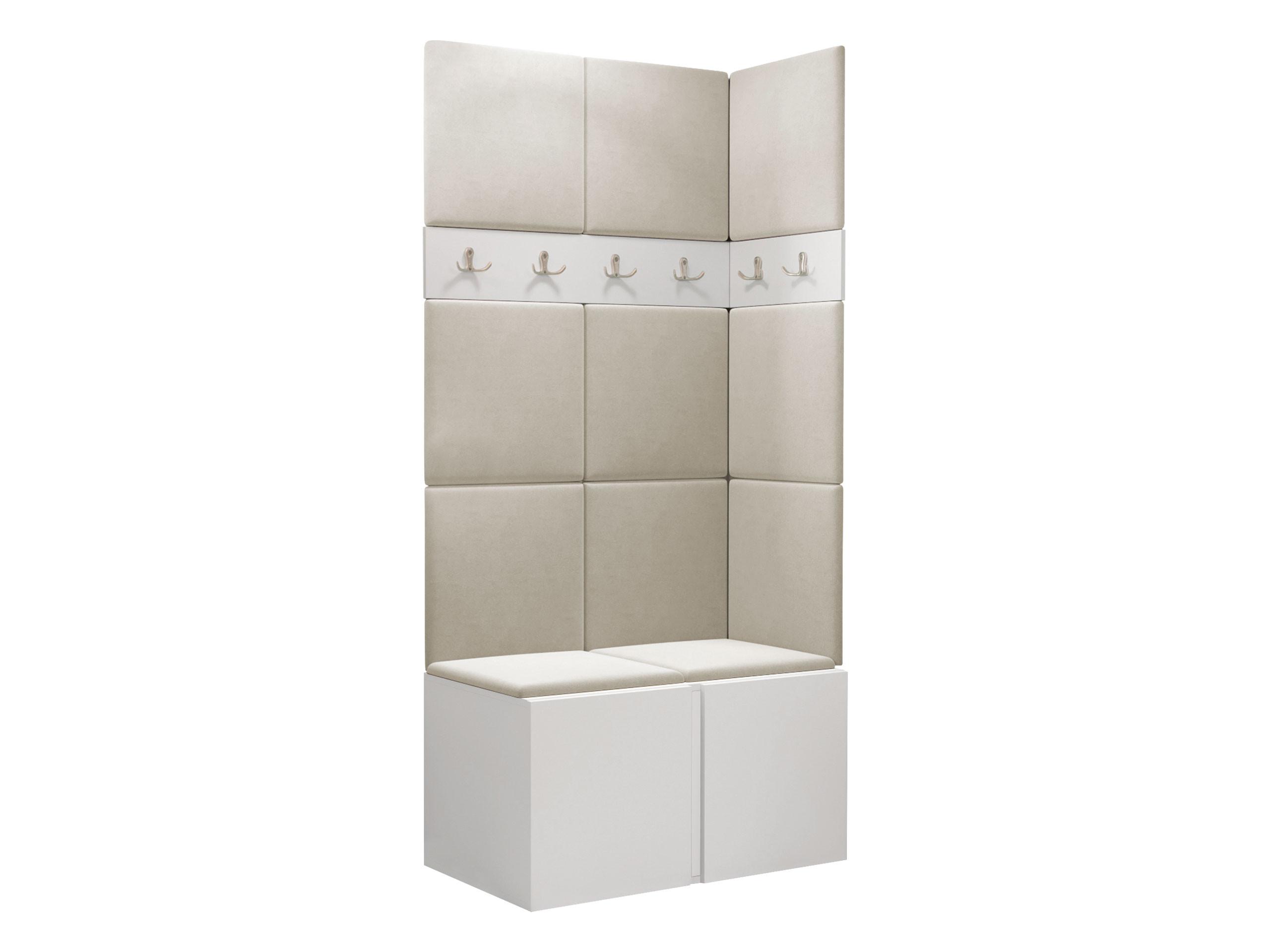 GARDEROBEN-SET Orion I - Beige/Weiß, Holzwerkstoff/Kunststoff (84/186/46cm) - MIRJAN24