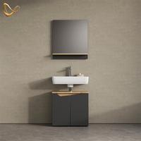 BADMÖBEL-SET Timavo Anthrazit 2 Teile - Anthrazit, Holzwerkstoff (60/57/35cm) - Livinity®