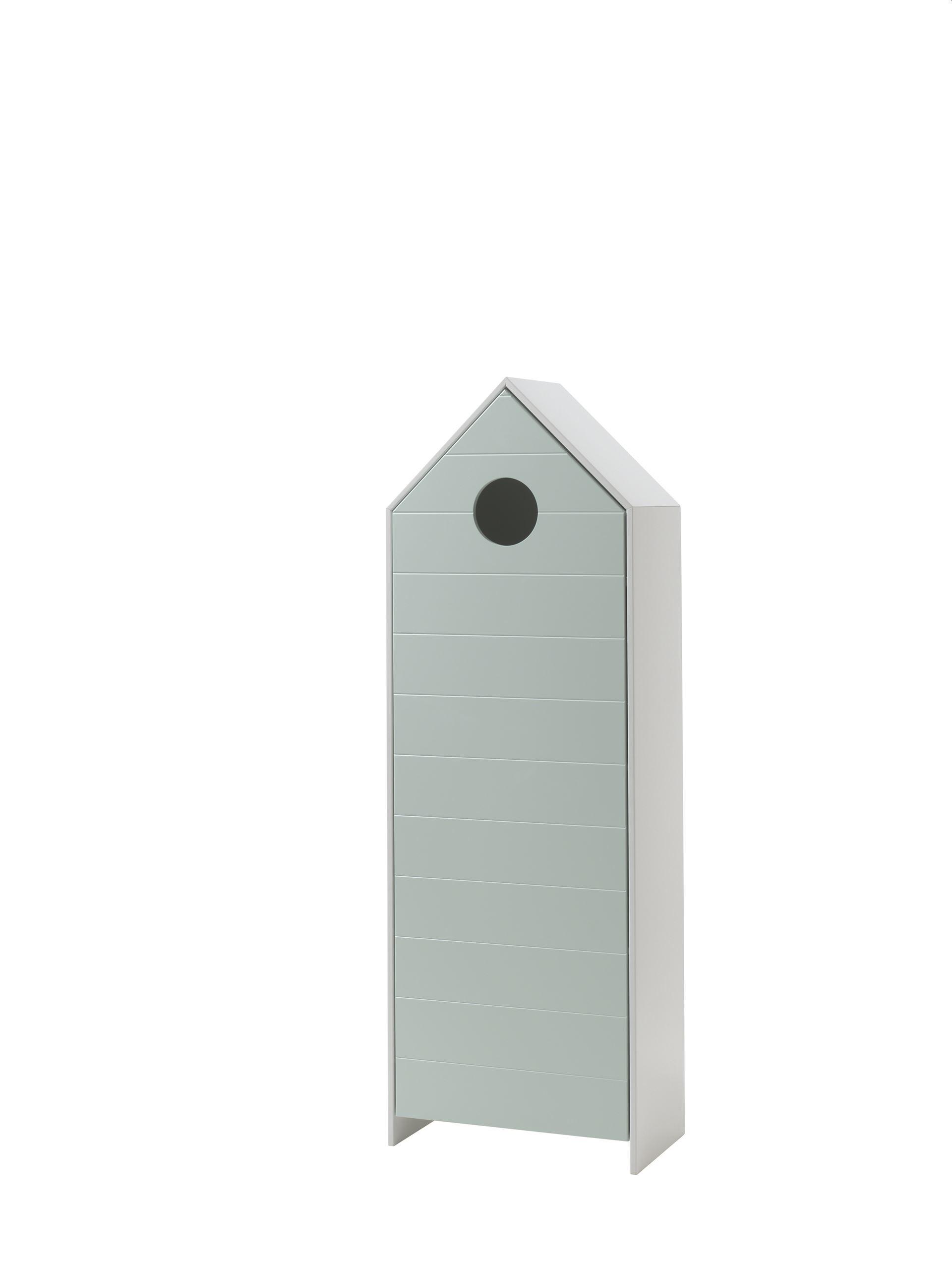 REGALSCHRANK Kania 58x37x171 MDF+Holzwerkstoff Weiß /Mint - Weiß/Grün, Holzwerkstoff (58/171/37cm) - 58aufmkessel