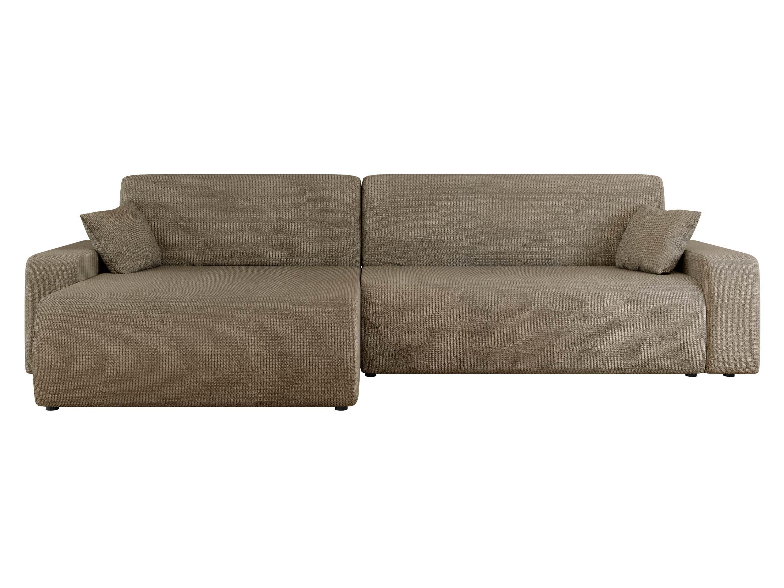 ECKSOFA Piano - Hellbraun/Schwarz, Holz/Kunststoff (274/145cm) - MIRJAN24