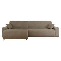 ECKSOFA Piano - Hellbraun/Schwarz, Holz/Kunststoff (274/145cm) - MIRJAN24