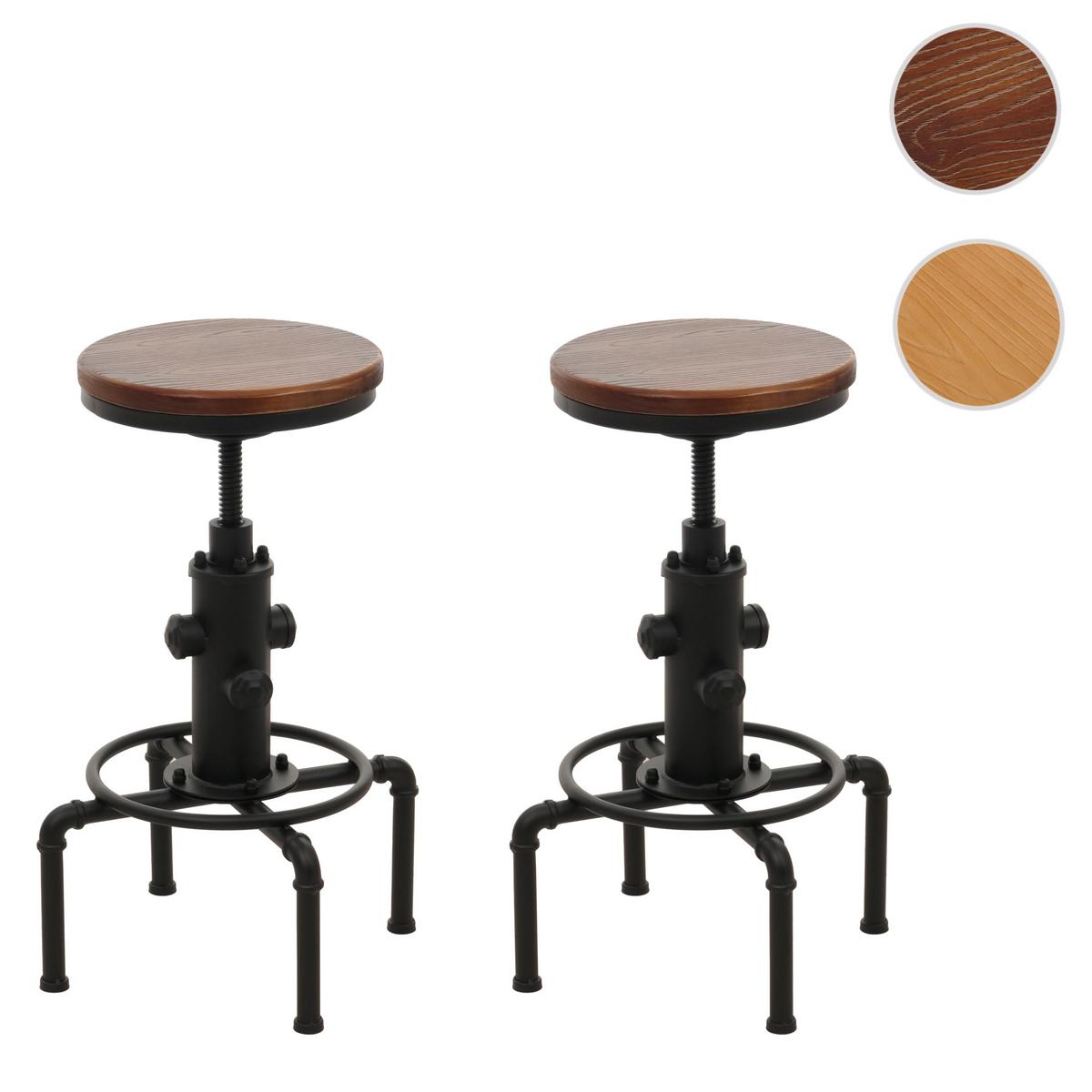BARHOCKER Braun 2er-Set - Braun, Holz (34/85/34cm) - MCW