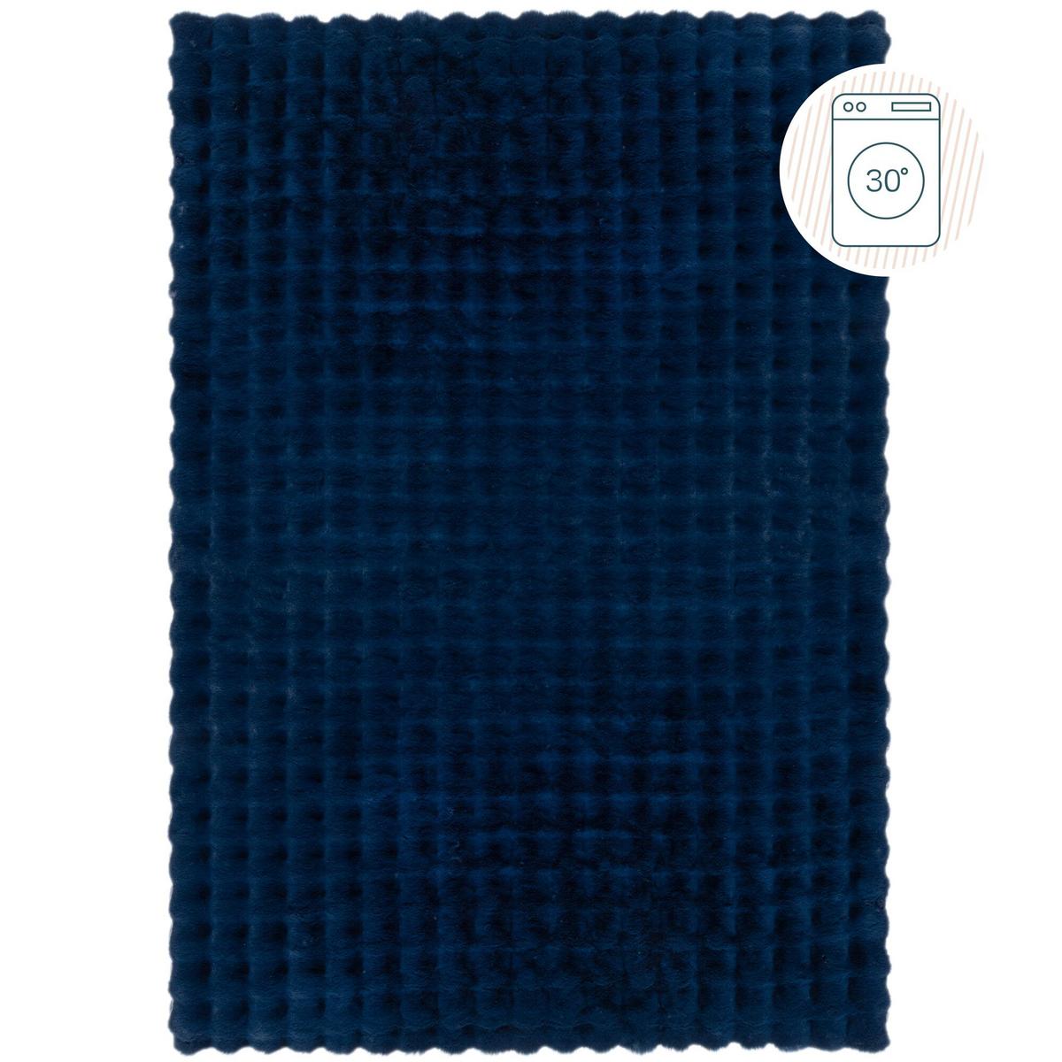 TEPPICH Waschbar LUNE, mit Struktur, Blau, 180 x 290 cm - Blau, Textil (180/290cm) - KADIMA DESIGN