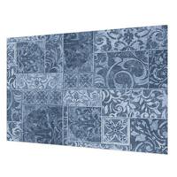 FOTOTAPETE 152x104 cm - Pflanzenornamente - Blau, Textil (152/104cm) - Wallfluent