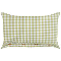 DEKOKISSEN Olivgrün 40/60 cm Talya - Weiß/Braun, Textil (60/40cm) - Beliani