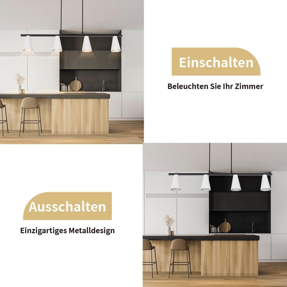 PENDELLEUCHTE Luke 70/7/160 cm - Weiß, Metall (70/7/160cm) - ZMH