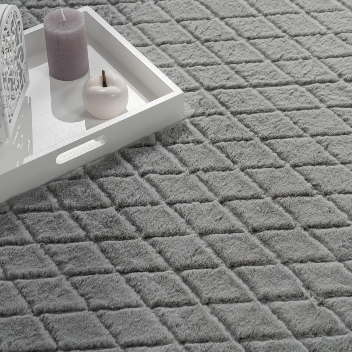 HOCHFLORTEPPICH, mit Struktur, Florhöhe 22 mm, Grau, 160 x 220 cm - Grau, Textil (220/160cm) - KADIMA DESIGN