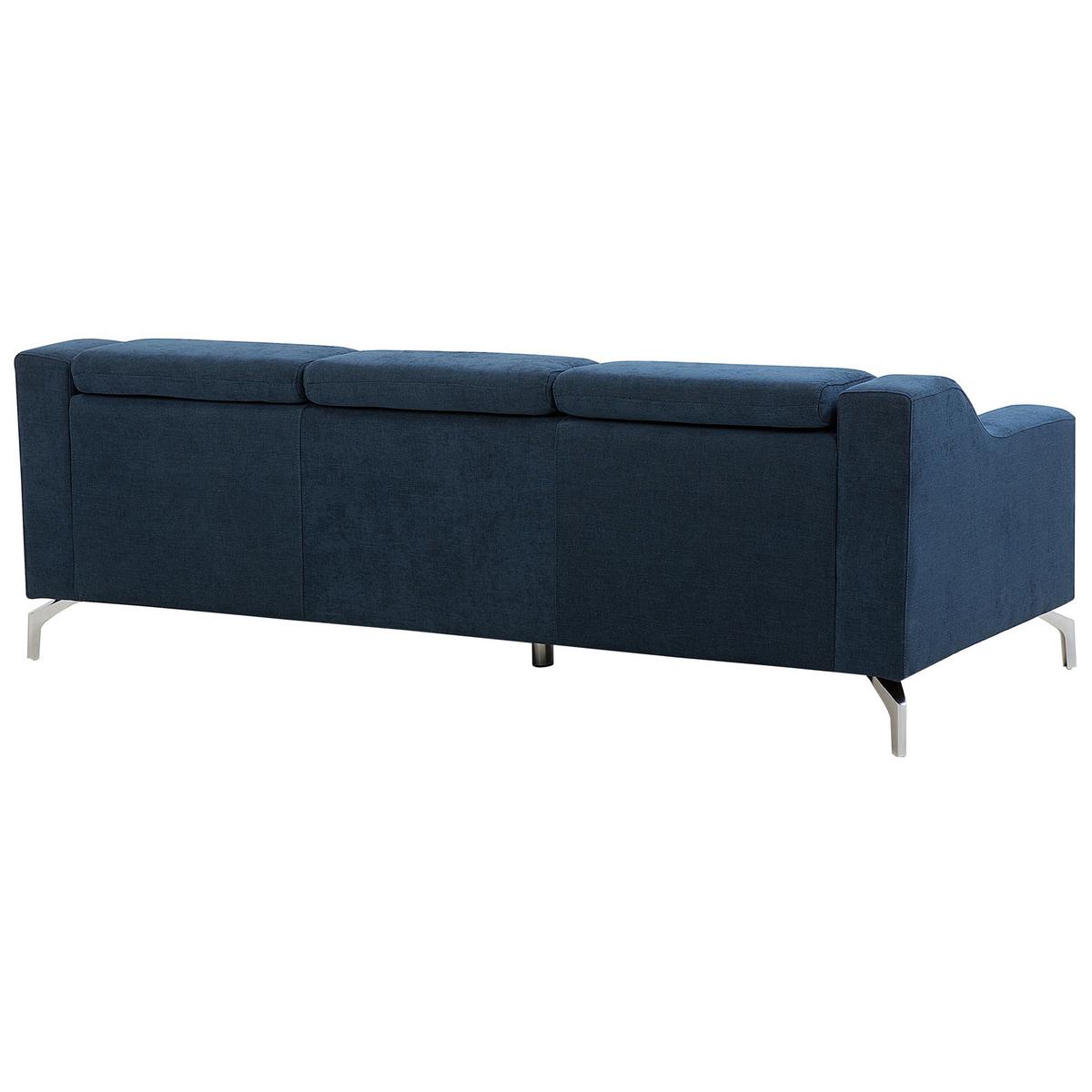 ECKSOFA Polsterbezug Marineblau Glosli - Hellblau, Textil (220/157cm) - Beliani