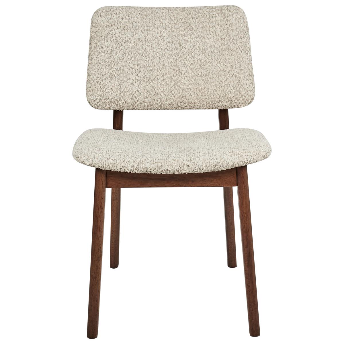 ESSZIMMERSTUHL 2er-Set Dunkelbraun Blane - Dunkelbraun/Beige, Holz (48/79/53cm) - Beliani