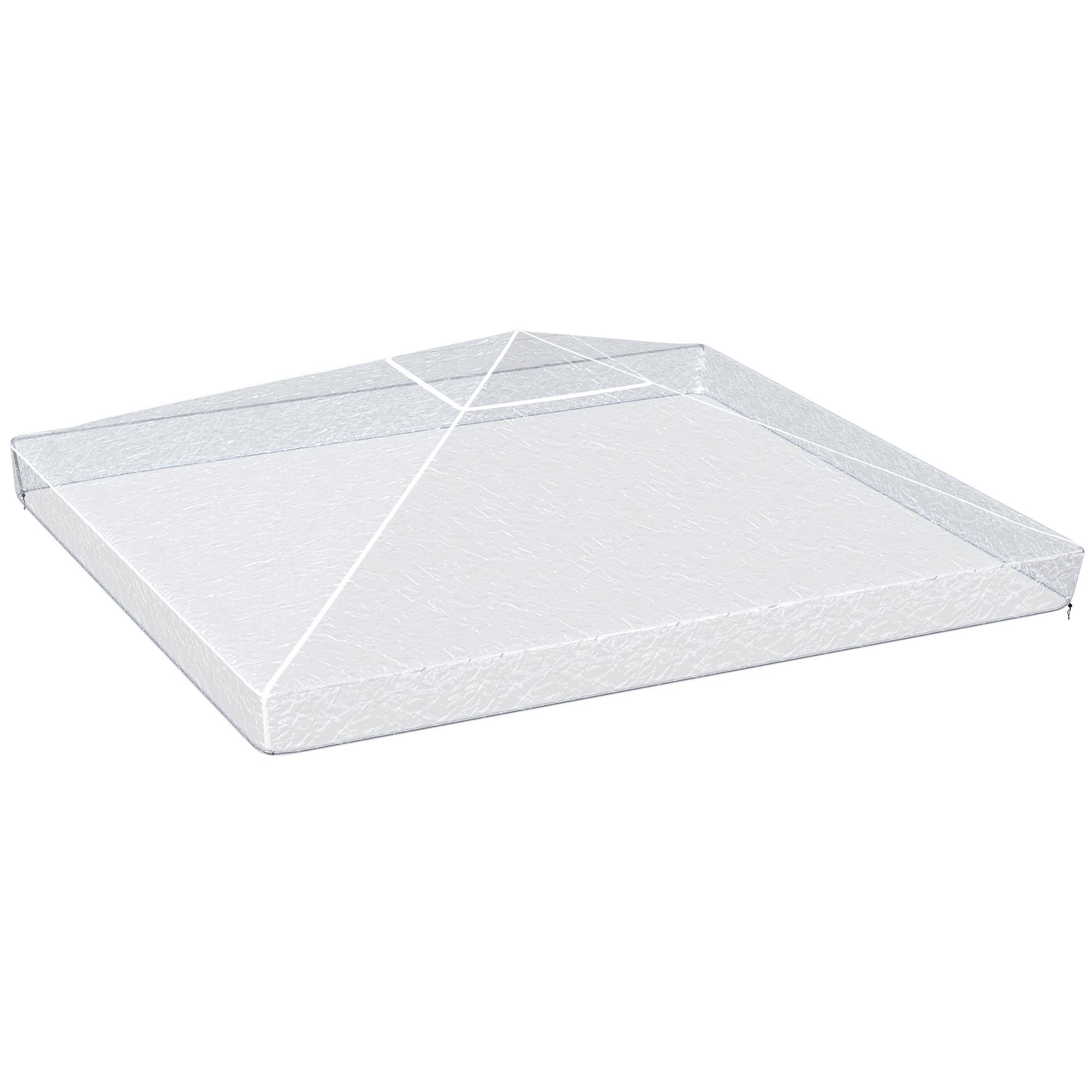 ABDECKUNG für Pavillon Kunststoff Transparent - Transparent, Kunststoff (300/80/300cm) - Outsunny
