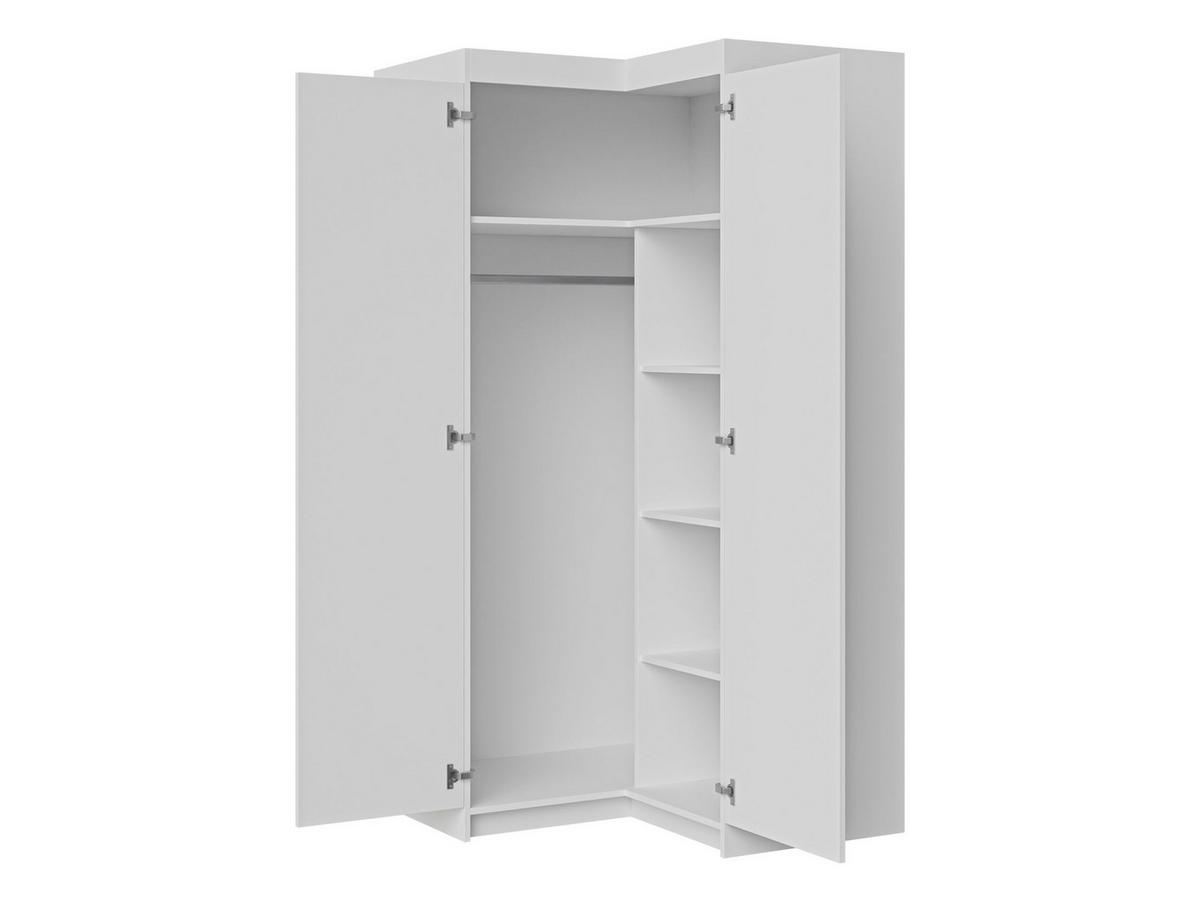 ECKKLEIDERSCHRANK Elena 2D - Eichefarben/Schwarz, Holzwerkstoff/Kunststoff (98/191/98cm) - MIRJAN24