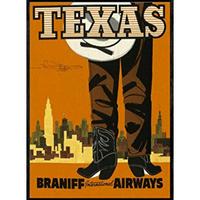 POSTER Amerika Texas Cowboy A4 Rahmenlos - Klar, Papier (29.7/5/21cm) - Nacnic