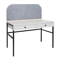 SCHREIBTISCH Lumi Weiß und Schwarz - Weiß, Holzwerkstoff (120/64/126.5cm) - Petits-meubles