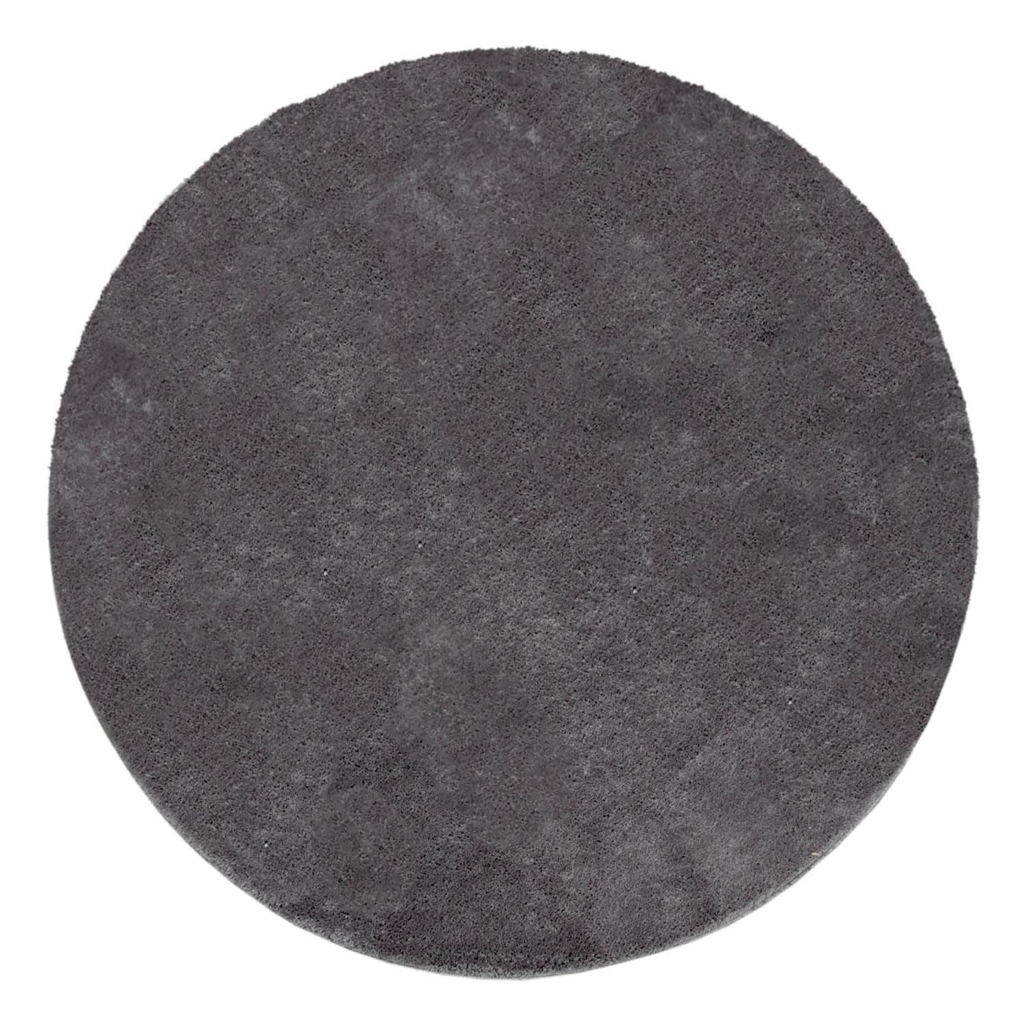 KURZFLORTEPPICH, einfarbig, Anthrazit, Ø 120 cm - Anthrazit, Textil (120/120cm) - KADIMA DESIGN