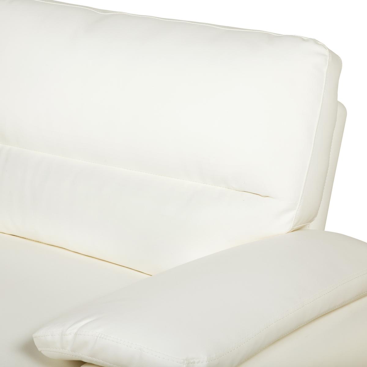3-SITZER-SOFA Kunstleder Beige Vogar - Beige, Kunststoff/Textil (195/90/74cm) - Beliani