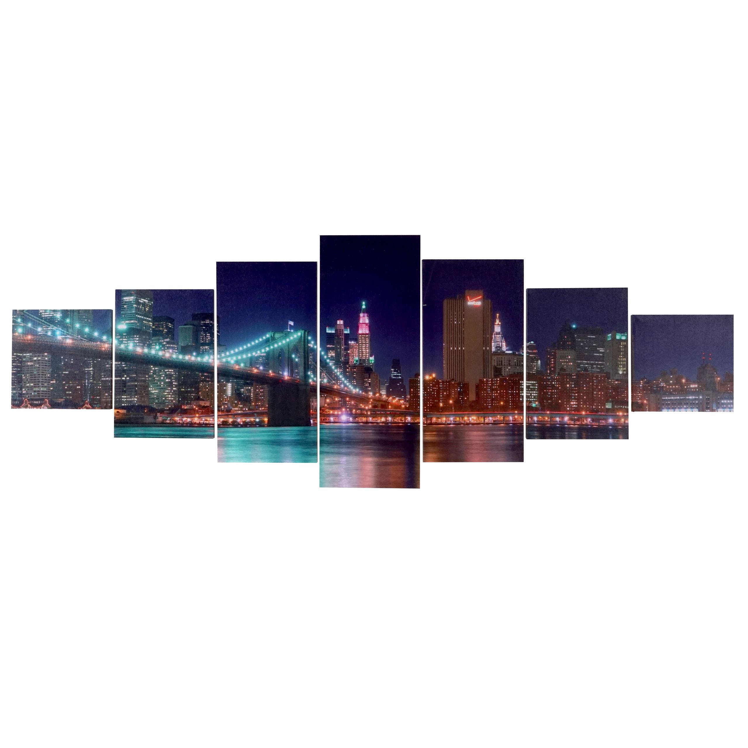LEINWANDBILD XL NEW YORK 7-TLG. Multicolor - Multicolor, Holz (245/87cm) - MCW