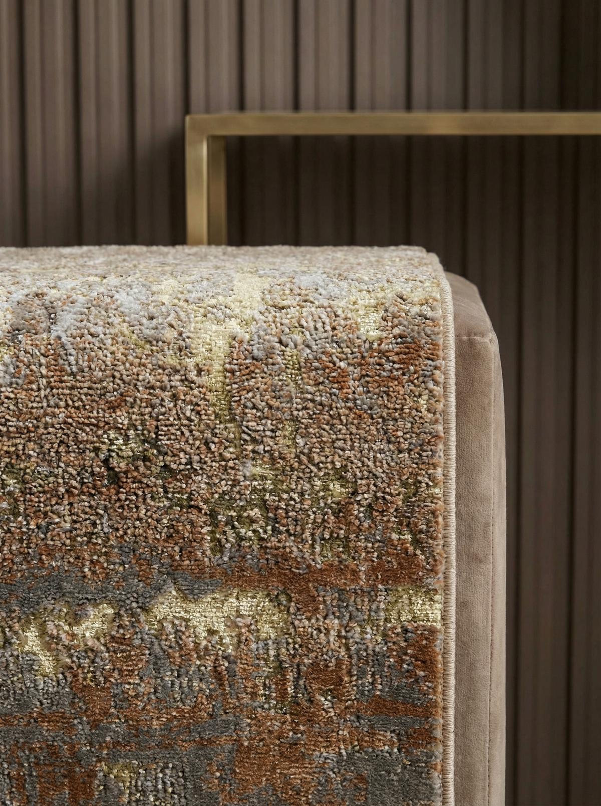 TEPPICH SARNTAL, abstrakt, Gold, 120 x 170 cm - Goldfarben, Textil (170/120cm) - KADIMA DESIGN