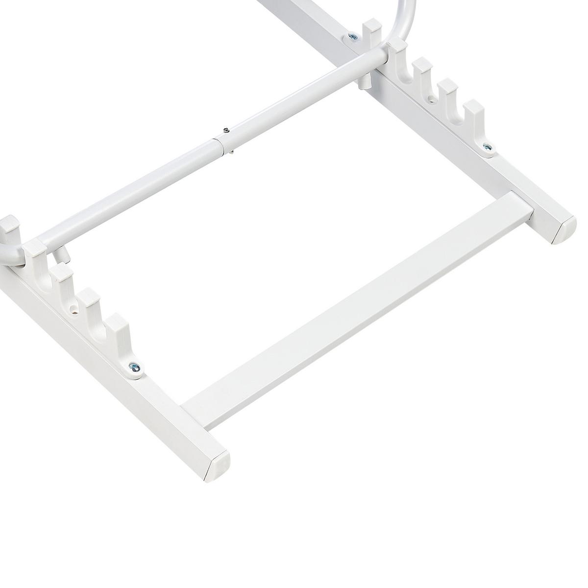GARTENLIEGE weiß/hellblau Locri II - Weiß/Hellblau, Metall (60/79/95cm) - Beliani