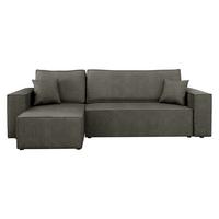 ECKSOFA Karl - Schwarz/Braun, Holz/Kunststoff (244/145cm) - MIRJAN24