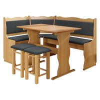 ECKBANKGRUPPE Mini - Dunkelgrau/Erlefarben, Holz (145/87/105cm) - MIRJAN24