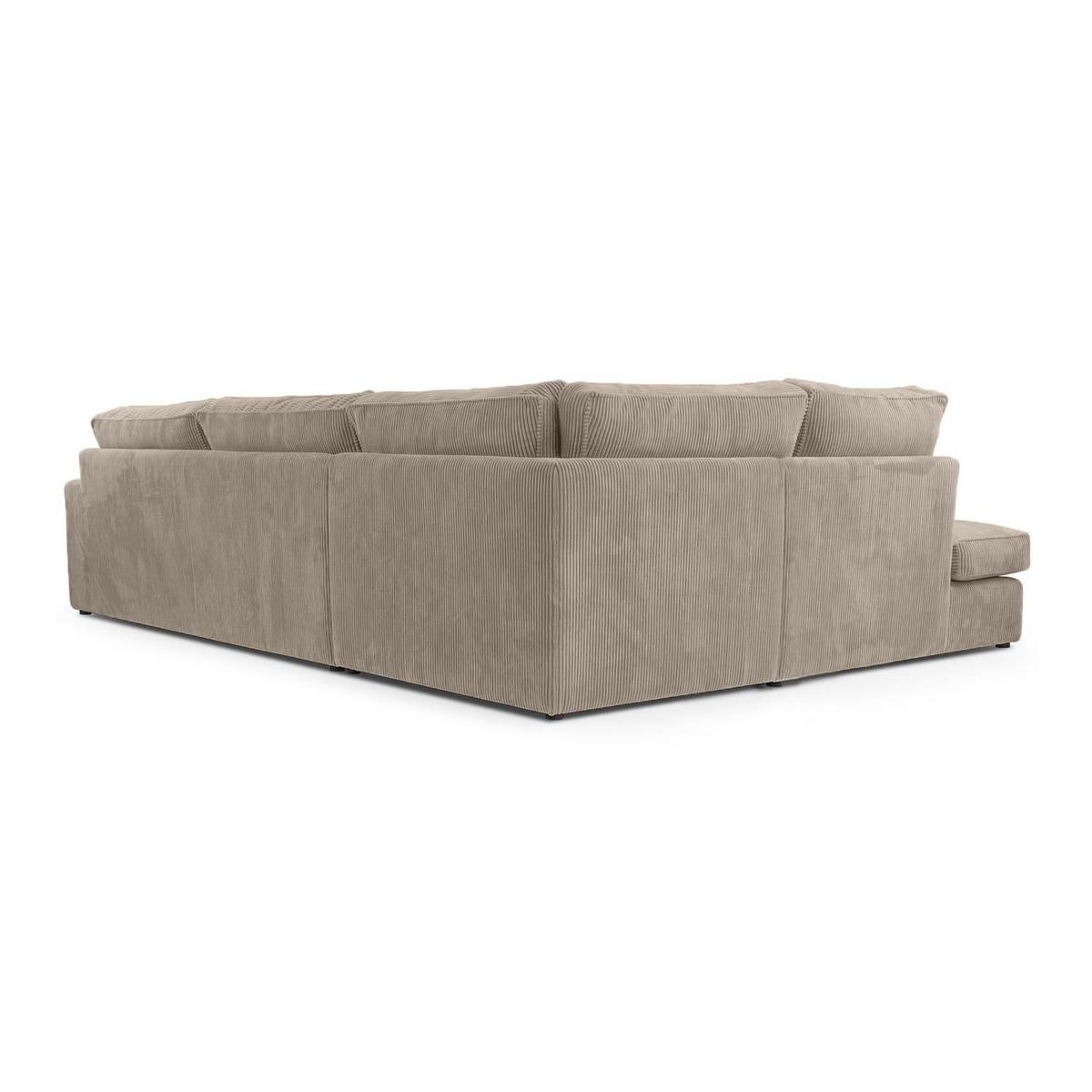 ECKSOFA Parma ohne Schlaffunktion cappuccino links - Schwarz/Cappuccino, Textil (314/224cm) - Beautysofa