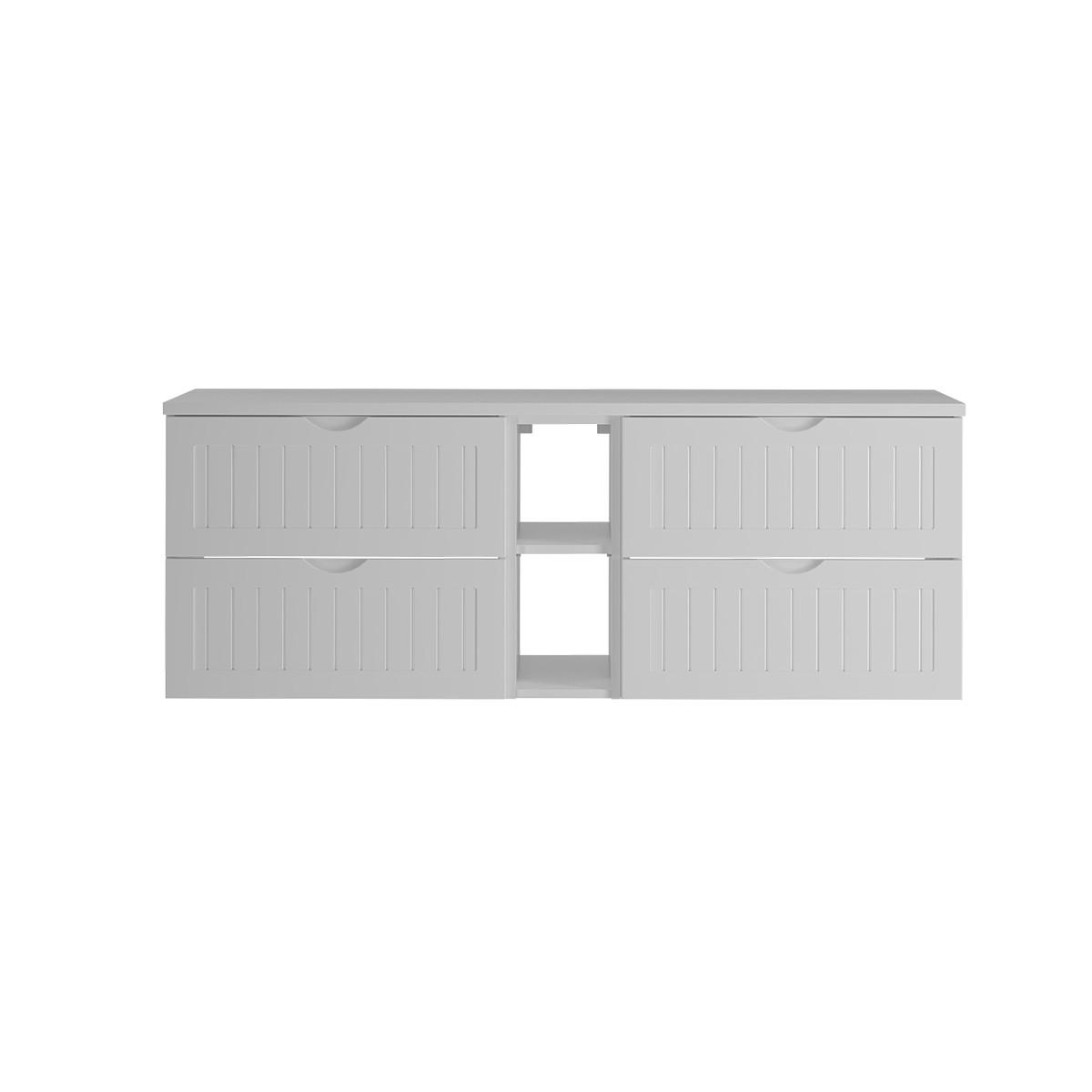 WASCHTISCHUNTERSCHRANK 140.6cm Soline Weiß - Weiß, Holzwerkstoff (140.6/52.2/45.8cm) - Petits-meubles