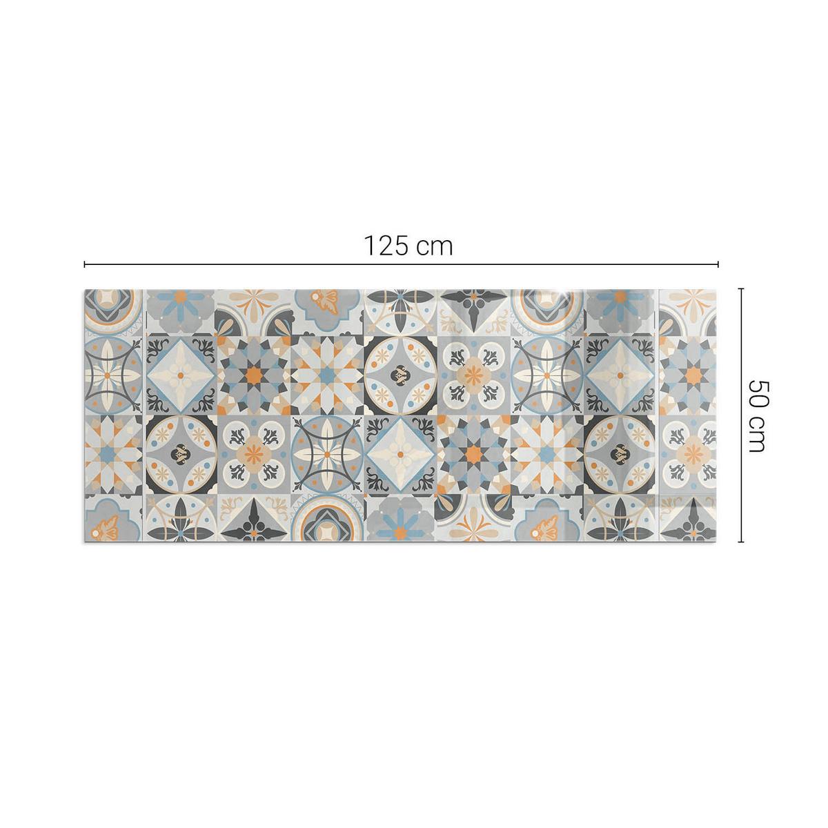 GLASPLATTE für Kamin 125x50 cm - Grau, Glas (125/50/0.4cm) - TULUP