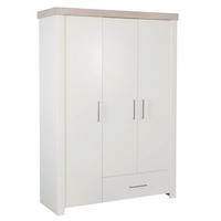 KLEIDERSCHRANK Lucy - Weiß, Holzwerkstoff/Metall (138.5/199/52.5cm) - Roba