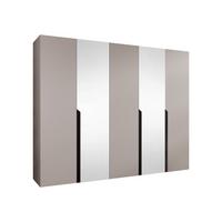DREHTÜRENSCHRANK Mila II 250 - Kaschmir/Schwarz, Holzwerkstoff/Kunststoff (250/202/52cm) - MIRJAN24